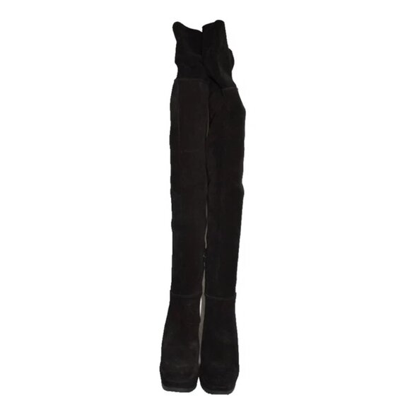 $950 Pedro Garcia OVER THE KNEE TALL BOOT Platform Black Suede 38.5 (MG27) RARE! - Picture 3 of 8